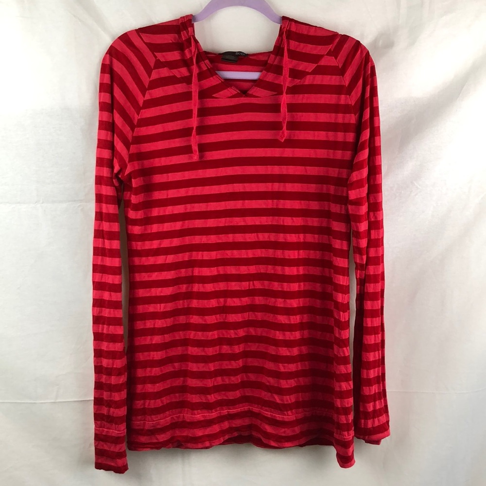 Red striped pullover